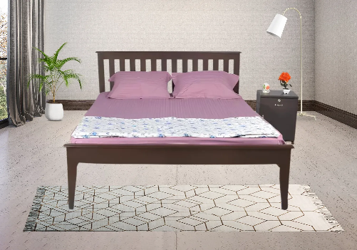 Solid Wood Double Bed and Mattress Combo